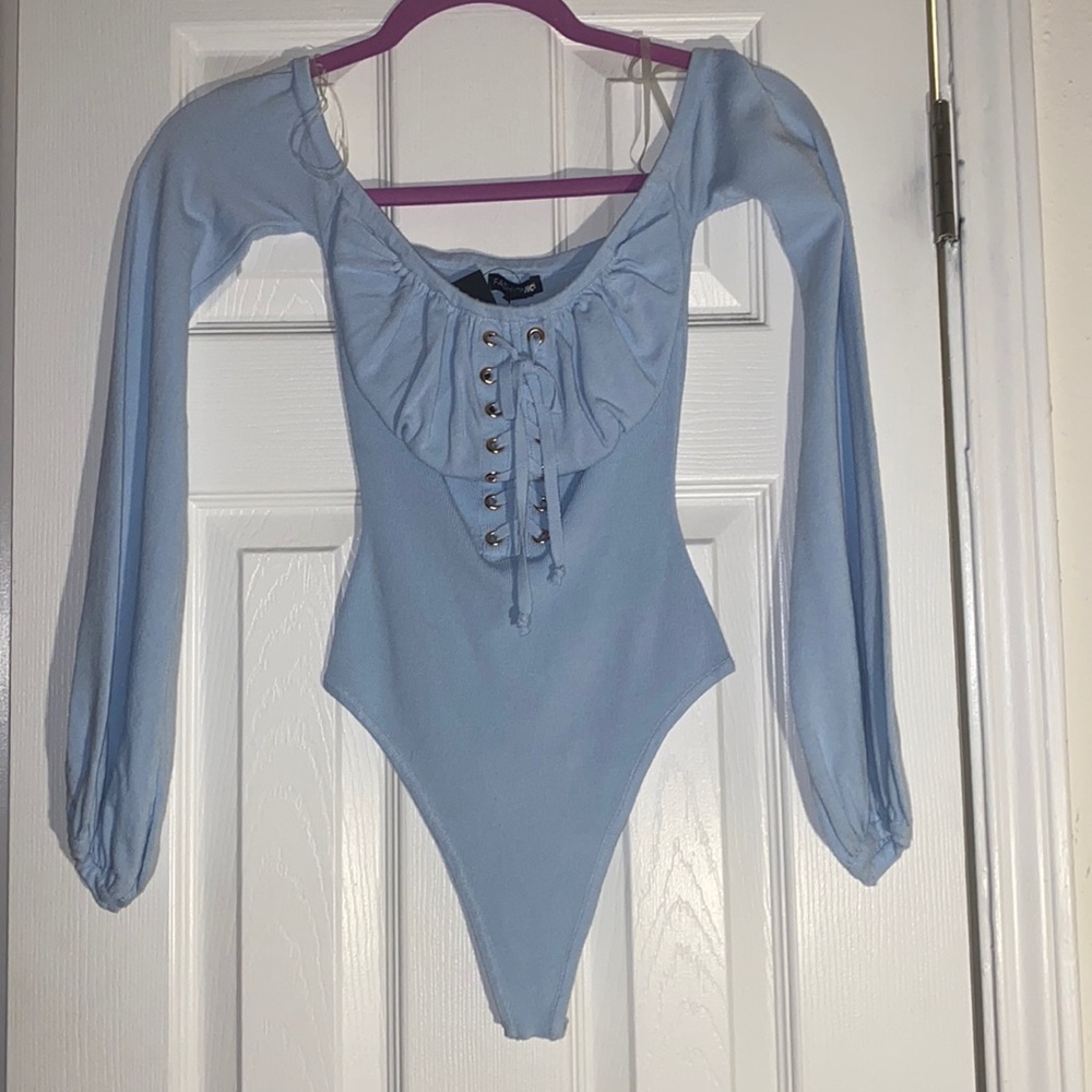 Fashion Nova Lace Up Body Suit NWT